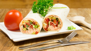 Gezonde wrap met zalm